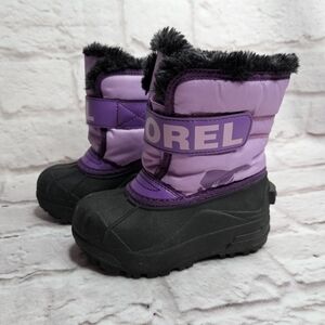 Sorel Size 9 Toddler Girls Snow Winter Boots Purple